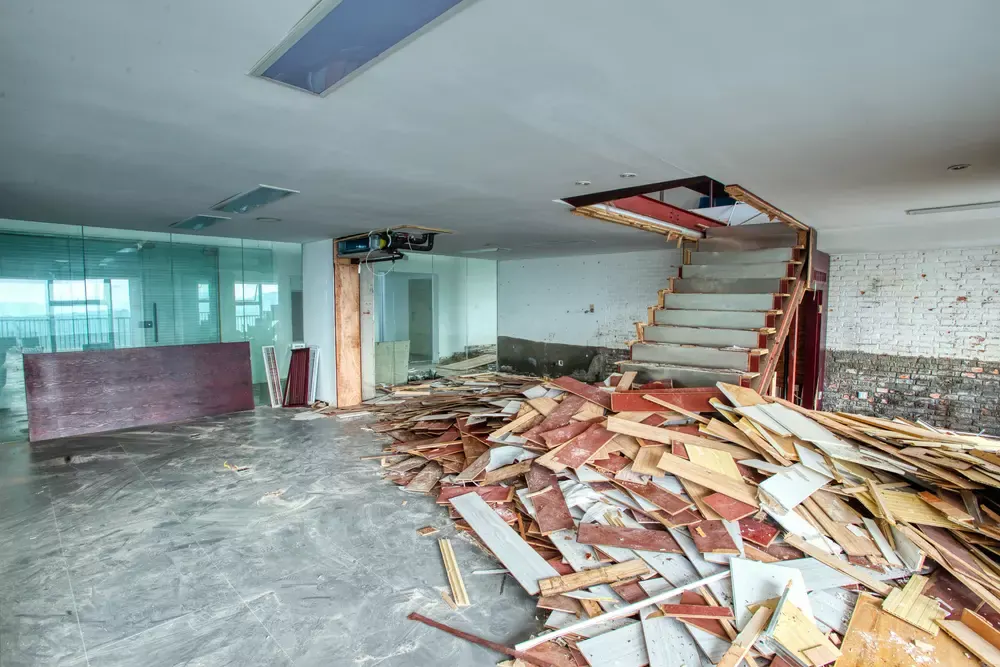 Chantier de démolition maison